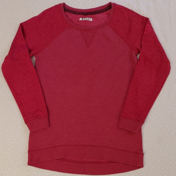 Roxy Tops - Roxy Dark Pink Lightweight Sweatshirt